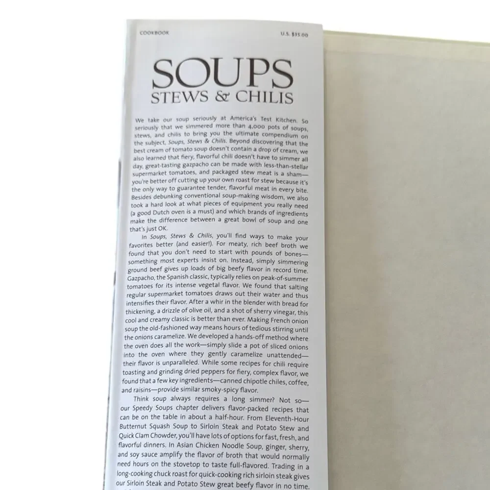 America’s Test Kitchen: Soups, Stews & Chilis Cookbook